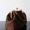 Sac à main en cuir marron style Docteur fabriqué en France - Image 2