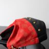 Sac à bandoulière cuir Rouge et noir, sac cuir clouté tendance et unique - Image 3