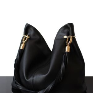 Black leather Hobo bag