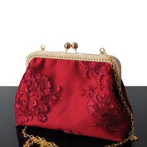 Pochette mariage et soirée en dentelle Rouge